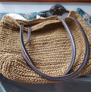 Eddie Bauer weave brown purse